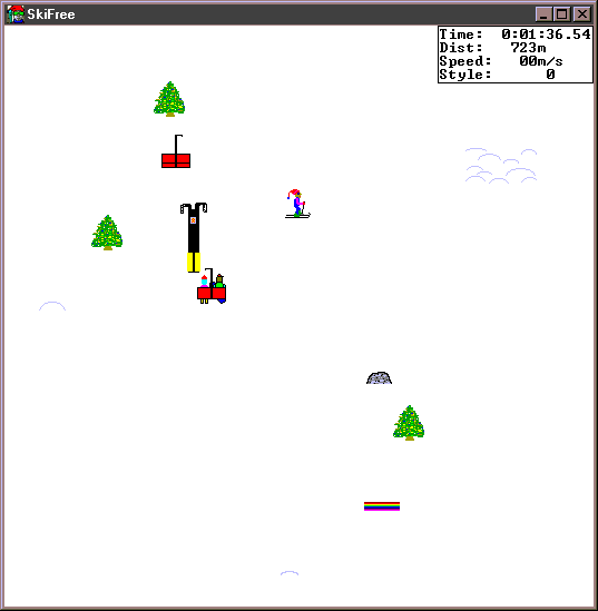 SkiFree screenshot